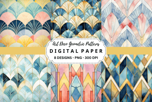 Download Art Deco Geometric Patterns Background - Premium Resources