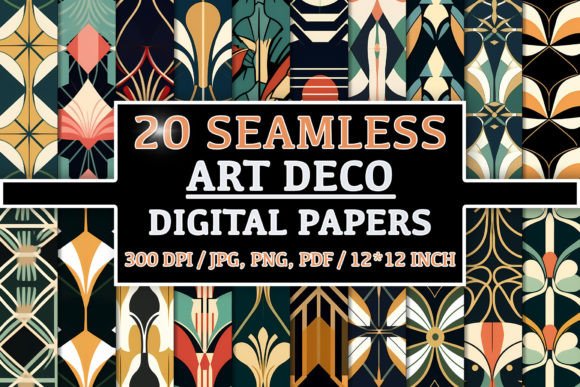 Download 20 Seamless Art Deco Patterns - Premium Resources