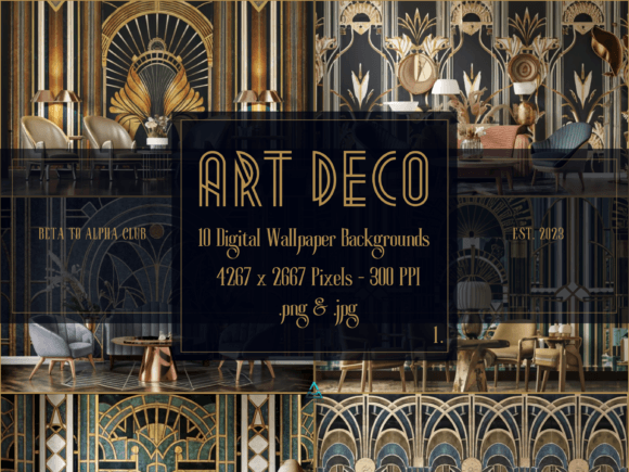 Download Art Deco Digital Backgrounds Wallpapers - Premium Resources